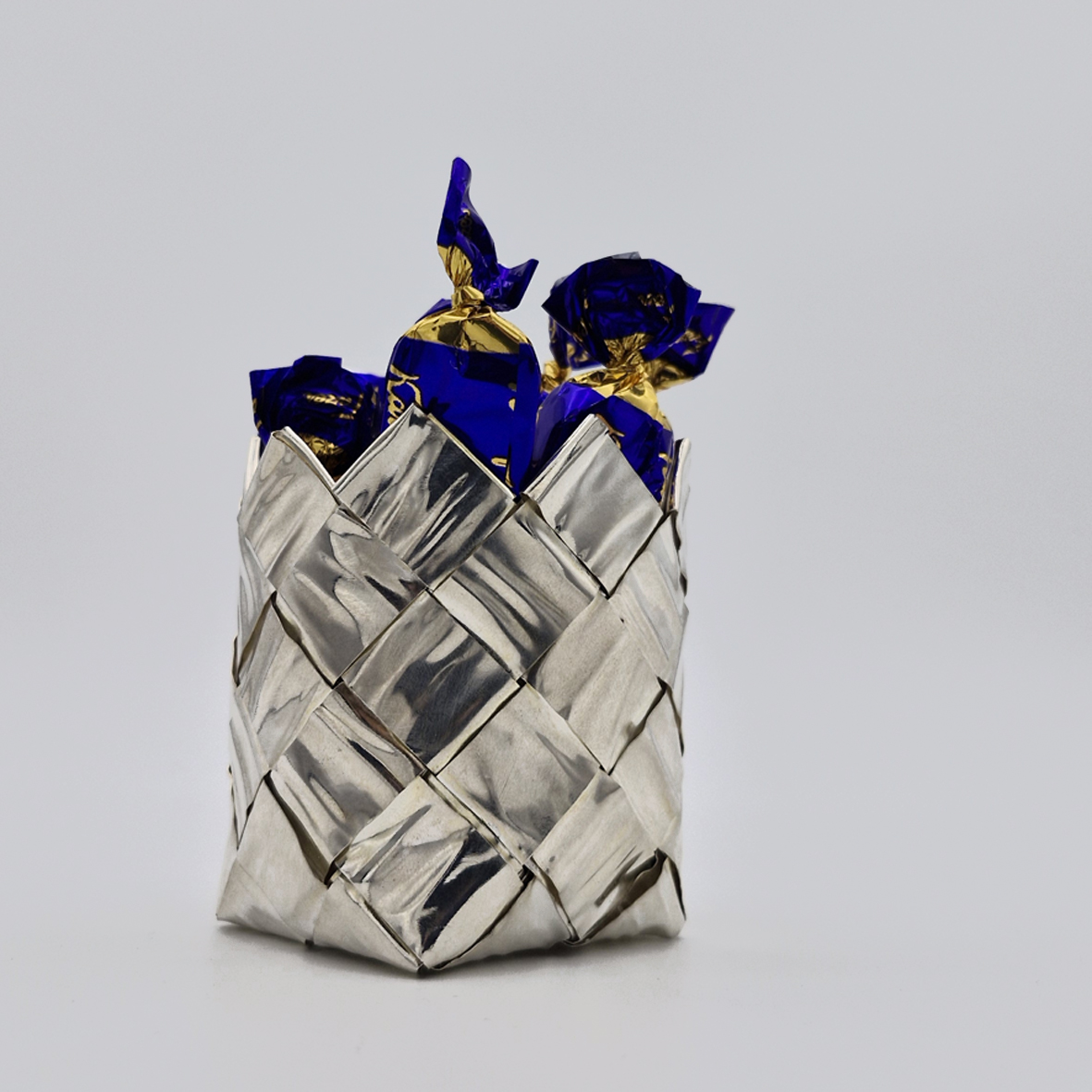 Näverflätad sockerskål i silver <span>Catarina Hällzon</span> - Bild 3